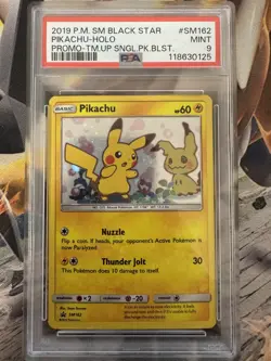 2019 Pokemon SM162 Pikachu PSA 9 118630125 Graded Pokemon Cards - Image 1