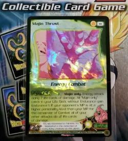 Limited Foil Majin Thrust #111 Rare Holo Fusion Saga Buu DBZ CCG Score Card Z - Image 2