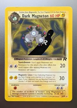 Dark Magneton 28/82 - Team Rocket Non Holo Pokemon Card TCG Unlimited Rare - LP - Image 1