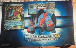 Mega Swampert Ex Bundle: Jumbo, Coin, Mat, Cards - Image 1