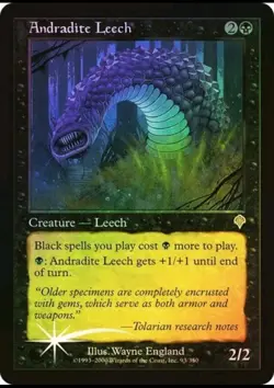 Magic the Gathering ANDRALITE LEECH #93/350 Invasion Foil Black Rare 2000 NM - Image 1