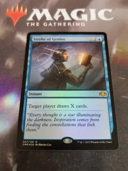 MTG. 2x Stroke of Genius. Foil. Dominaria Remastered. Pack Fresh - Image 1