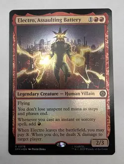 Electro, Assaulting Battery Spider-Man Foil 0076 MTG Magic NM Never Played - Image 1