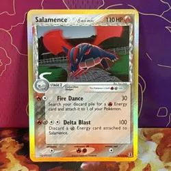 Pokemon TCG Salamence 14/113 EX Delta Species 2005 Reverse Holo Rare Card - Image 1