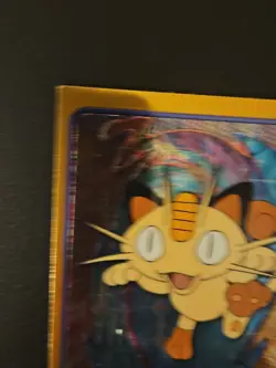 Pokemon Topps #52 MEOWTH Chrome 1999 Series 1 5of5 Card TV Animation Edition NM - Image 2