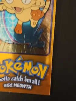 Pokemon Topps #52 MEOWTH Chrome 1999 Series 1 5of5 Card TV Animation Edition NM - Image 4