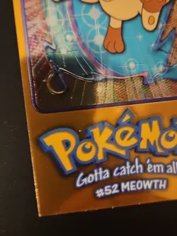 Pokemon Topps #52 MEOWTH Chrome 1999 Series 1 5of5 Card TV Animation Edition NM - Image 5