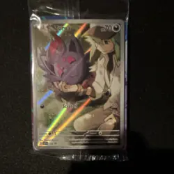 Pokemon N's Zorua Sv: Scarlet & Violet Promo 189 70HP Holo Stamped Full Art - Image 1