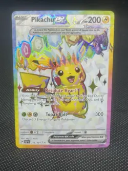 ⚡ Pikachu ex 219/191 Surging Sparks Ultra Rare Pokemon TCG - Image 3