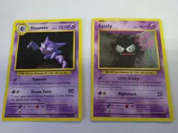Pokemon Cards Evolution Set of 2 cards, HAUNTER LV.22 stage 1, GASTLY LV.8 basic - Image 1