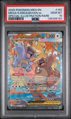 POKEMON MEGA KANGASKHAN ex 2025 MEGA EVOLUTION SPECIAL ILL. RARE #182 PSA 10 - Image 1