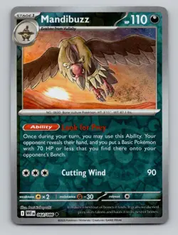 Reverse Holo Mandibuzz 064/086 Uncommon White Flare Pokemon - Image 1