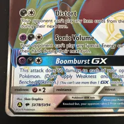 Pokemon Noivern GX Shiny Full Art Hidden Fates SV78/SV94 Near Mint NM English - Image 4
