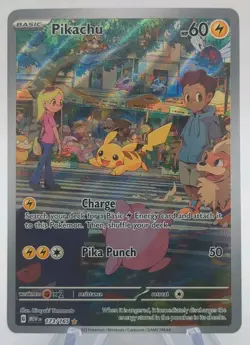 Pokemon TCG Pikachu IR 173/165 Sv: Scarlet & Violet 151 Illustration Rare Holo - Image 1