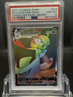 Pokemon Gardevoir VMAX 076/073 Champion's Path Secret Rare Holo PSA 10 2020 TCG - Image 1