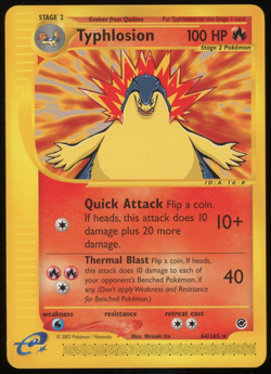 Pokemon 2002 Expedition Base - Typhlosion - Rare - 64 - Image 1