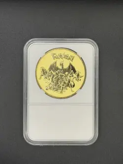 Pokemon Charizard Gold Metal Embossed Commemorative Collectible Coin - Image 2