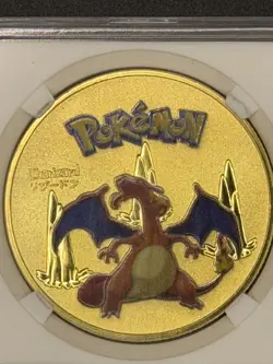 Pokemon Charizard Gold Metal Embossed Commemorative Collectible Coin - Image 3