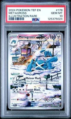 POKEMON METAGROSS 2024 TEMPORAL FORCES ILLUSTRATION RARE#178 PSA 10 - Image 1
