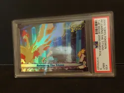 PSA 9 Releasing the Titans 39 RAINBOW FOIL Topps POP 1 BEST!! Pokemon Movie 2000 - Image 1