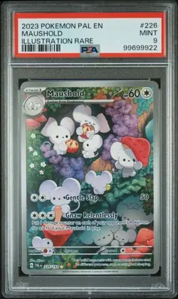 2023 Pokemon Paldea Evolved Maushold 226/191 Illustration Rare Graded PSA 9 - Image 1