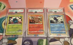 2022 Pokemon Illustration Contest Bulbasaur, Arcanine, Greninja Sequential PSA 8 - Image 1