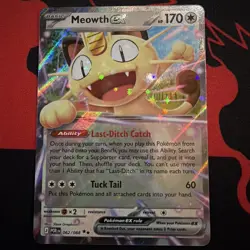 Meowth ex 62/88 Double Rare Pokemon Perfect Order ME03 Nm - Image 1