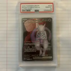 PSA 10 Team Rocket's Mewtwo Ex #213 Ultra Rare 2025 Pokemon Destined Rivals - Image 1