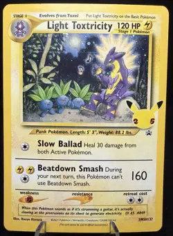 Pokemon TCG Light Toxtricity Black Star Promo SWSH137 - Celebrations - Image 1
