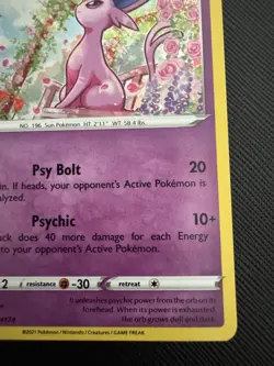 Pokemon Espeon SWSH174 Sword & Shield Black Star Promo Cosmos Holo LP - Image 4