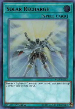 2017 Yu-Gi-Oh Battles of Legend Light's Revenge Solar Recharge BLLR-EN045 1st ed - Image 1