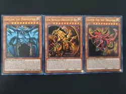 Yu-Gi-Oh! Egyptian god cards Ra, Obelisk, slifer LDK2-EN501 Ultra Rare Nm - Image 1
