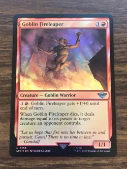 Magic the Gathering MTG Lord of the Rings Goblin Fireleaper FOIL 133 NM+ - Image 1