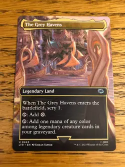 Magic the Gathering MTG Lord of the Rings The Grey Havens Borderless 443 NM+ - Image 1