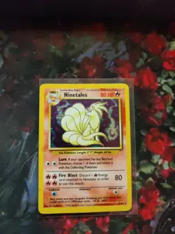 Ninetales 12/102 Base Set Rare Holo Pokemon Card HP - Image 1