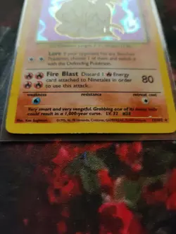 Ninetales 12/102 Base Set Rare Holo Pokemon Card HP - Image 2