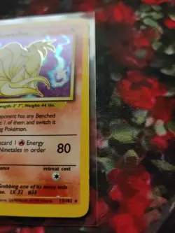 Ninetales 12/102 Base Set Rare Holo Pokemon Card HP - Image 3