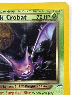 Pokemon Dark Crobat TCG Neo Destiny Holo Rare Card 2/105 - Image 3