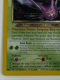 Pokemon Dark Crobat TCG Neo Destiny Holo Rare Card 2/105 - Image 5