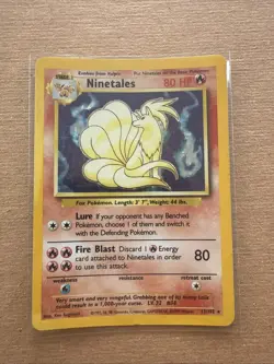 Ninetales Holo Unlimited Rare Pokemon TCG Card 12/102 Base Set - Image 2
