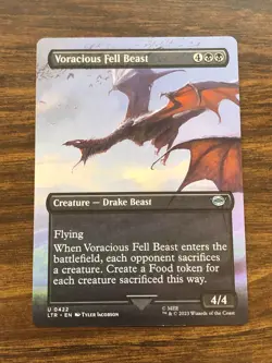 MTG Lord of the Rings Elven Voracious Fell Beast BOARDERLESS 422 NM+ - Image 1