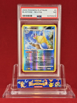 2009 Pokemon Platinum BLASTOISE Reverse Holo Foil Card #2/127 PSA 7 - Image 1