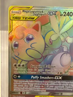Mega Lopunny & Jigglypuff GX (Secret) 261/236 Cosmic Eclipse Pokemon Card NM - Image 2