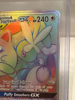 Mega Lopunny & Jigglypuff GX (Secret) 261/236 Cosmic Eclipse Pokemon Card NM - Image 3