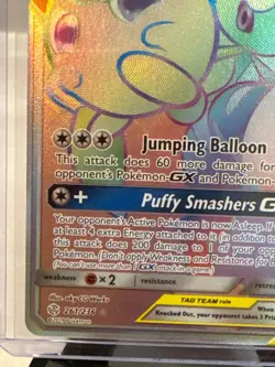 Mega Lopunny & Jigglypuff GX (Secret) 261/236 Cosmic Eclipse Pokemon Card NM - Image 5