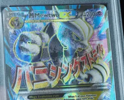 M Mewtwo EX 159/162 PSA 8 Breaktrough Pokemon Card - Incomplete Texture Error - Image 4