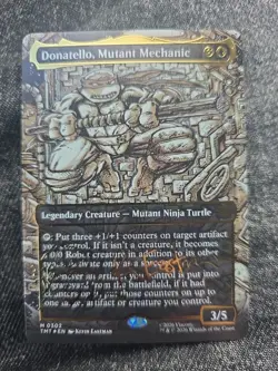 MTG Donatello, Mutant Mechanic 0302 -Borderless Gold-Stamped Signature -TMNT - Image 1