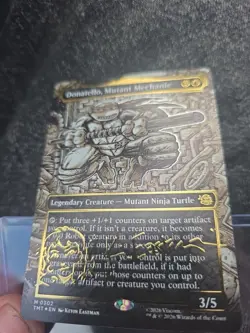 MTG Donatello, Mutant Mechanic 0302 -Borderless Gold-Stamped Signature -TMNT - Image 2