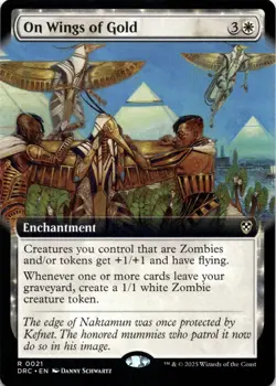 On Wings of Gold EXTENDED ART Commander: Aetherdrift Magic MTG NM - Image 1
