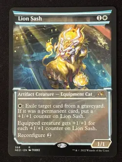 1x MTG Lion Sash (Showcase) - Kamigawa: Neon Dynasty (NEO) #368 - Magic - Image 1